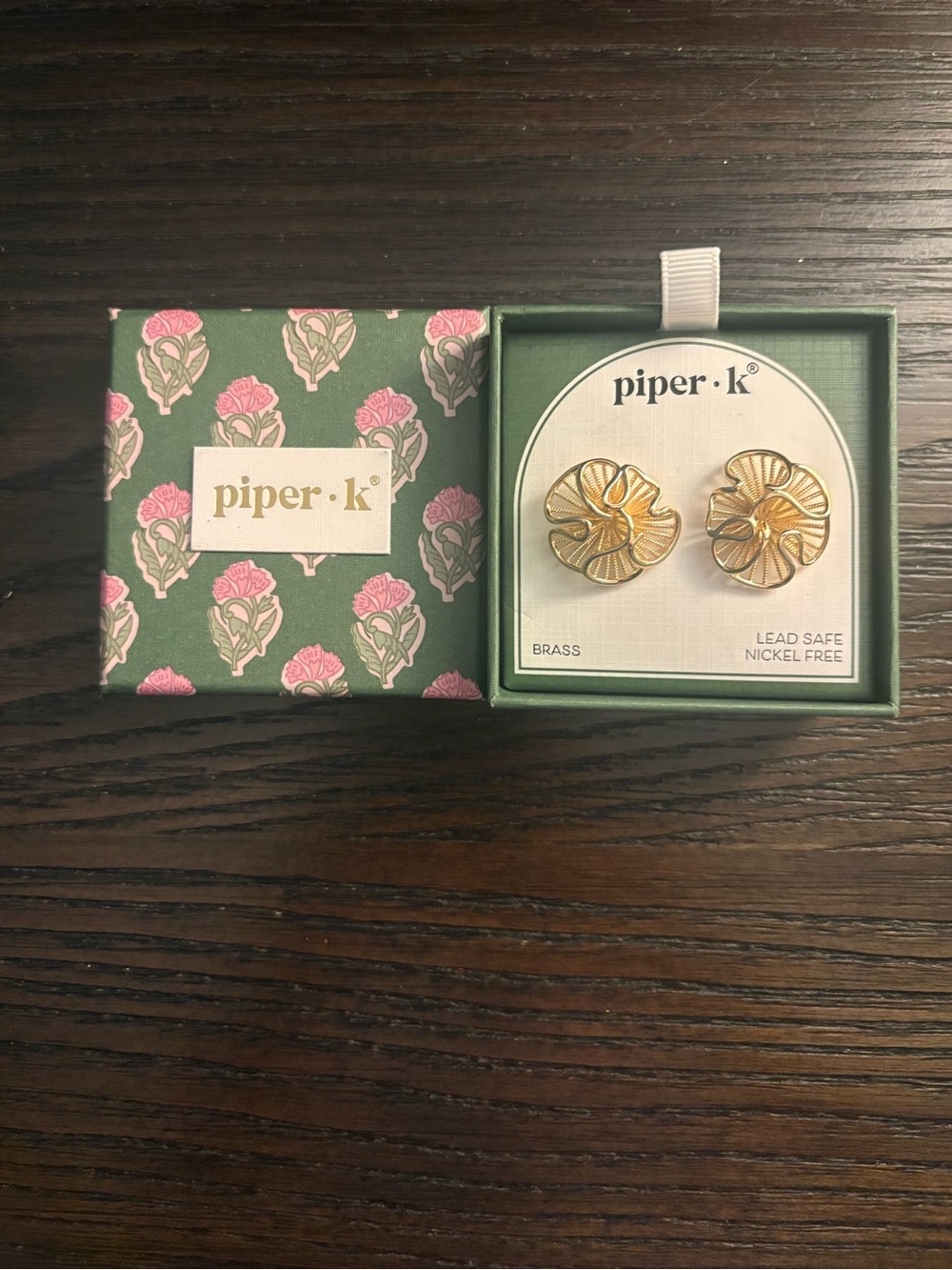 NEW Piper K Gold Flower Earrings